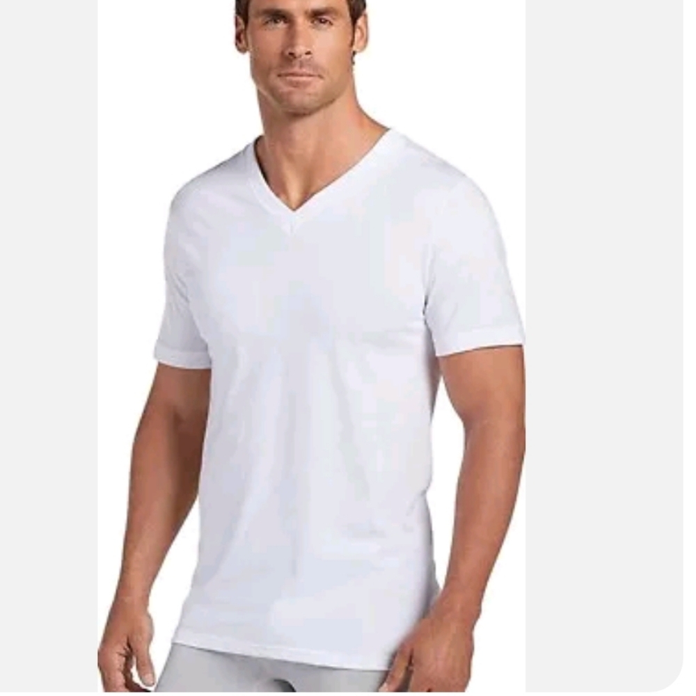 Jockey Mens Tall Man Classic V-Neck  2XLT T-Shirts 100% Cotton